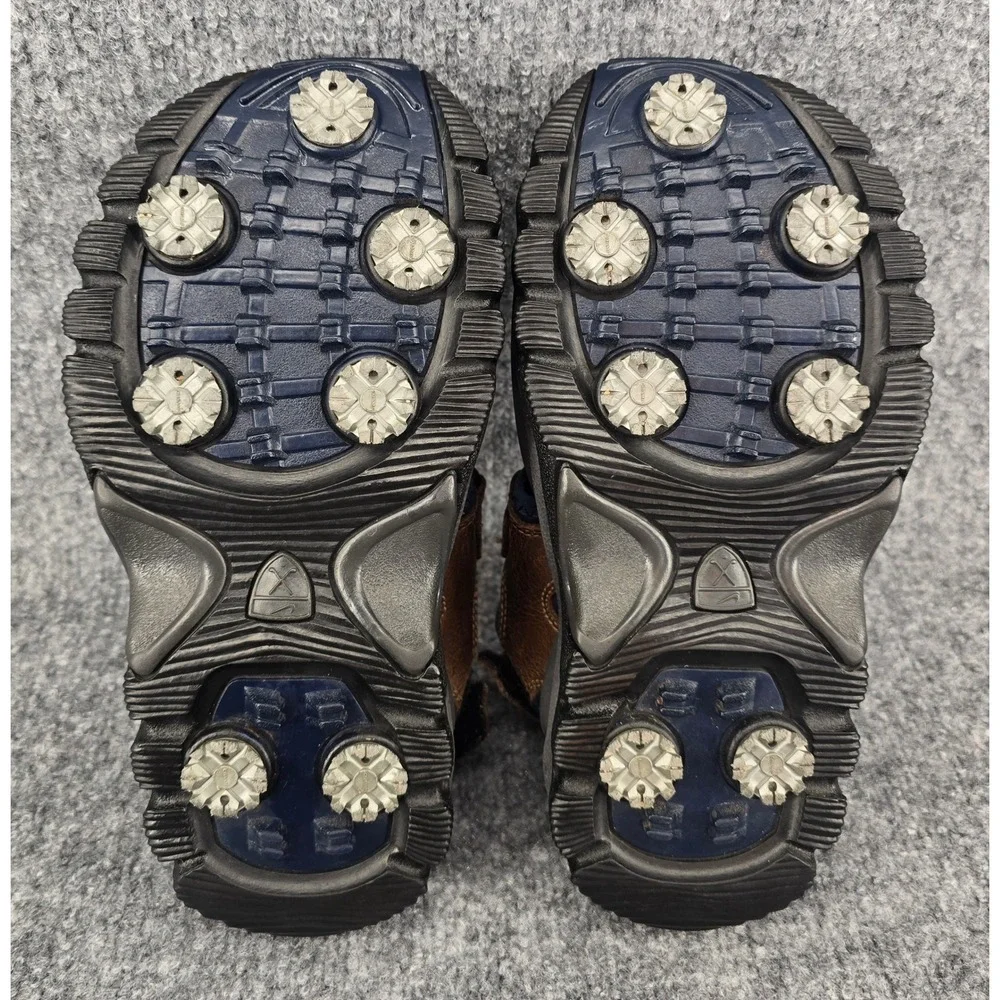 Nike Air Golf Sandals Womens 9 Brown Leather Spiked Strappy Sport 302135-221